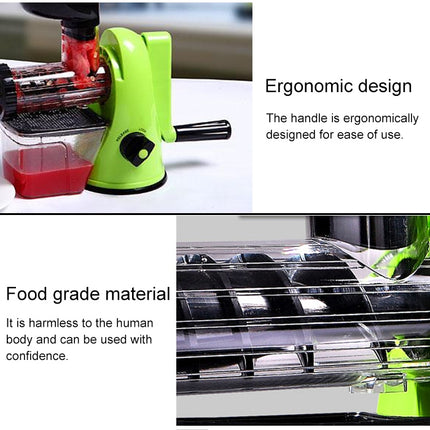 Multifunction Home Manual Juicer Apple Orange Wheatgrass Portable DIY Juicer(Green)-garmade.com