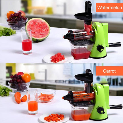 Multifunction Home Manual Juicer Apple Orange Wheatgrass Portable DIY Juicer(Green)-garmade.com