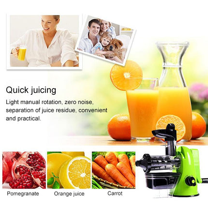 Multifunction Home Manual Juicer Apple Orange Wheatgrass Portable DIY Juicer(Green)-garmade.com