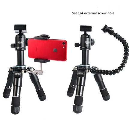 BEXIN Mate 10 Mobile Phone Camera Desktop Aluminum Alloy Tripod Mount Live Broadcast Selfie Stick Tripod-garmade.com