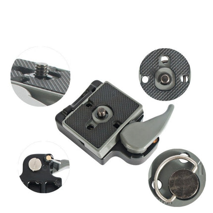 BEXIN Tripod Head Quick Release Plate Holder For Manfrotto 200PL-14(Grey)-garmade.com