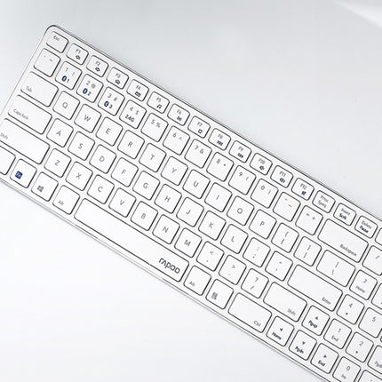 Rapoo 9300G 99 Keys Multi-modes 2.4G + Bluetooth Wireless Keyboard and Mouse Set(White)-garmade.com