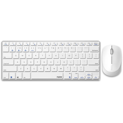 Rapoo 9000G 78 Keys Multi-modes Wireless Keyboard and Mouse Set(White)-garmade.com