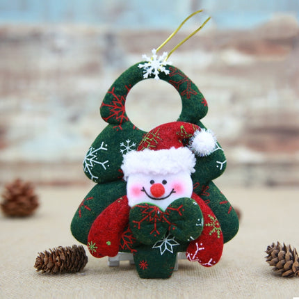 Christmas Ornaments Christmas Tree Three-dimensional Non-woven Fabric Pendant(Snowman)-garmade.com