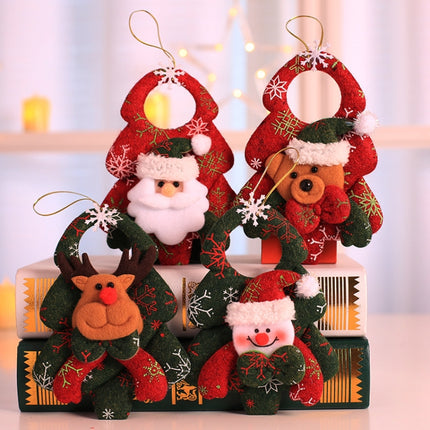 Christmas Ornaments Christmas Tree Three-dimensional Non-woven Fabric Pendant(Snowman)-garmade.com