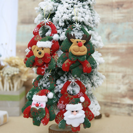 Christmas Ornaments Christmas Tree Three-dimensional Non-woven Fabric Pendant(Snowman)-garmade.com