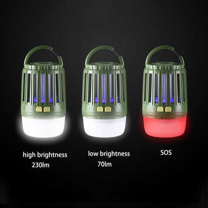 Naturehike NH20ZM003 Multi-functional Mosquito Killer Outdoor Super Bright USB Rechargeable LED Tent Camp Light(Green)-garmade.com