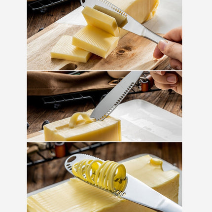 Stainless Steel Butter Knife Western Food Bread Jam Cheese Knife(Steel)-garmade.com