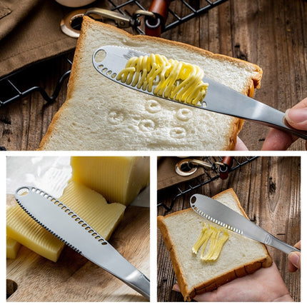 Stainless Steel Butter Knife Western Food Bread Jam Cheese Knife(Gold)-garmade.com