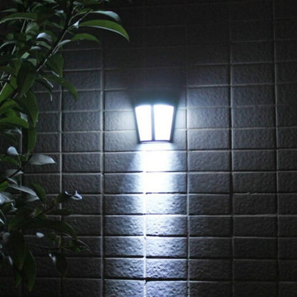 Outdoor IP65 Waterproof Energy Saving Solar Powered LED Wall Lamp Security Light(White Light)-garmade.com