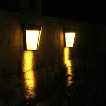 Outdoor IP65 Waterproof Energy Saving Solar Powered LED Wall Lamp Security Light(White Light)-garmade.com