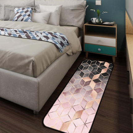 Geometric Pattern Bedroom Door Rug Decorative Mat, Size:40x60cm(Black Gold)-garmade.com