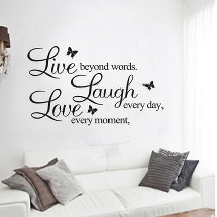 Live Love Butterfly Rumor Removable Wall Sticker-garmade.com