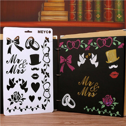 2 PCS Children Painting Theme Template Ruler Tool Hollow Drawing Board, Pattern Random Delivery-garmade.com