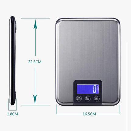 15kg x 1g Stainless Steel High Precision Kitchen Touch Electronic Scale, Load Bearing:15kg-garmade.com