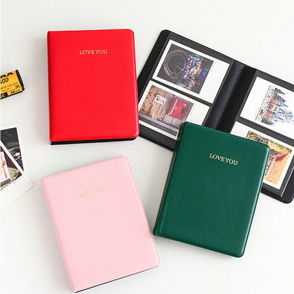 LOVEYOU Words Cover Standard Mini Photo Album Book, Specification:5 inch 32 Sheets(Green)-garmade.com