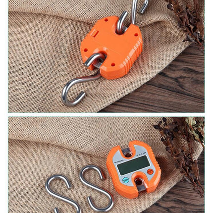 150kg Mini Portable Heavy Duty Electronic Digital Stainless Steel Hook Scale, Random Color Delivery-garmade.com