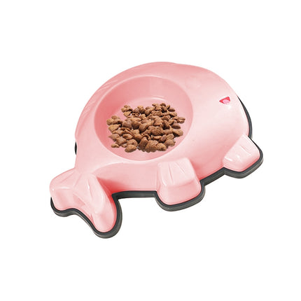 Pet Bowl Multicolor Cartoon Fish Mouth Type Dogs and Cats Durable Non-slip Anti-fall Food Utensils Pet Supplies(Pink)-garmade.com