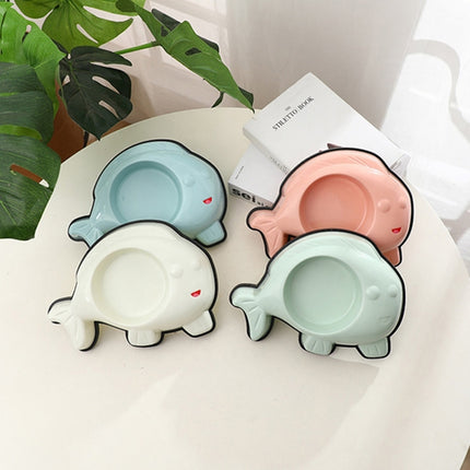 Pet Bowl Multicolor Cartoon Fish Mouth Type Dogs and Cats Durable Non-slip Anti-fall Food Utensils Pet Supplies(White)-garmade.com