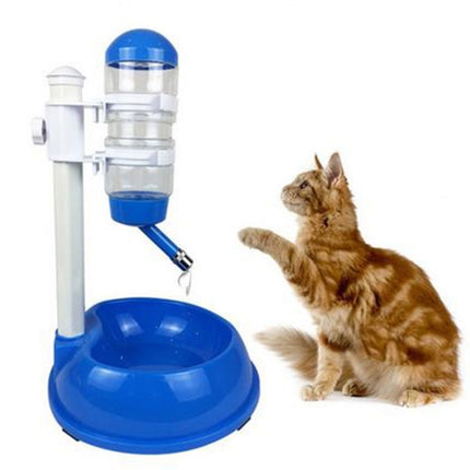 Liftable Automatic Drinking Fountain Pet Bowl Feeder Supplies(Blue)-garmade.com
