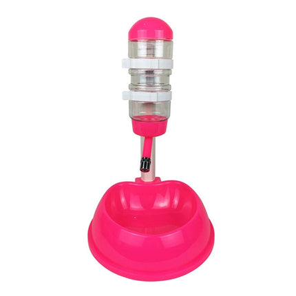 Liftable Automatic Drinking Fountain Pet Bowl Feeder Supplies(Rose Red)-garmade.com