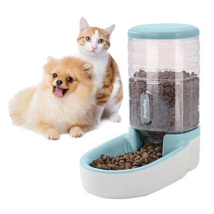 3.8L Grain Storage Bucket Cat Automatic Pet Feeder Water Dispenser, Style:Food Bowl(Blue)-garmade.com