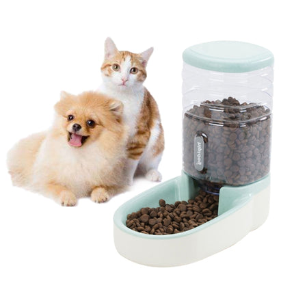3.8L Grain Storage Bucket Cat Automatic Pet Feeder Water Dispenser, Style:Food Bowl(Green)-garmade.com