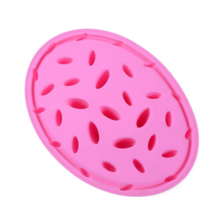 Pet Cat and Dog Jungle Silicone Anti-choke Food Bowl, Size:30.5x22.5cm(Pink)-garmade.com