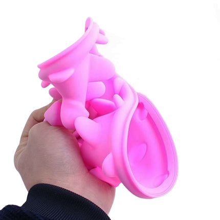 Pet Cat and Dog Jungle Silicone Anti-choke Food Bowl, Size:30.5x22.5cm(Pink)-garmade.com