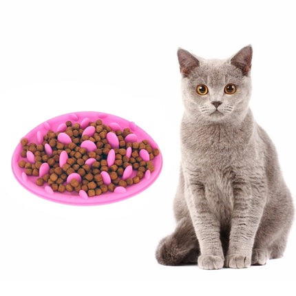 Pet Cat and Dog Jungle Silicone Anti-choke Food Bowl, Size:30.5x22.5cm(Blue)-garmade.com