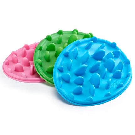 Pet Cat and Dog Jungle Silicone Anti-choke Food Bowl, Size:30.5x22.5cm(Green)-garmade.com