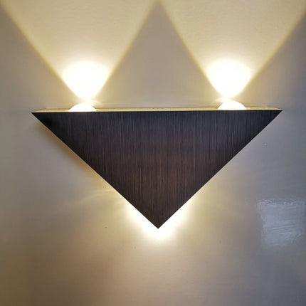 3W Aluminum Triangle Wall Lamp Home Lighting Indoor Outdoor Decoration Light, AC 85-265V(Warm White)-garmade.com