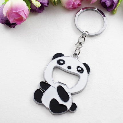 Cartoon Animal Shape Beer Bottle Opening Tool Opener Panda Keychain Pendant-garmade.com