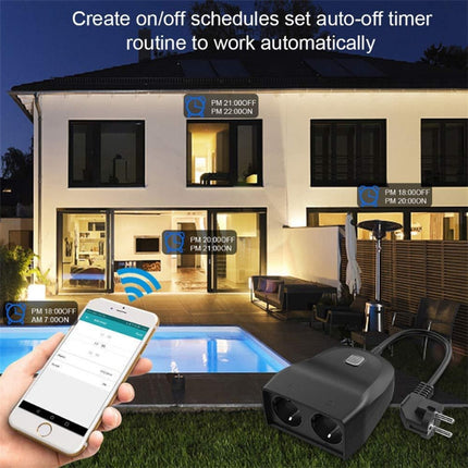 C119 Smart WIFI Outdoor Waterproof Socket, Support Alexa Voice Control, EU Plug-garmade.com