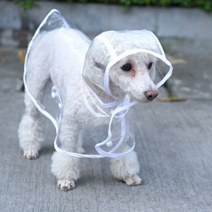 Waterproof Transparent Raincoat Clothing for Pet Dog, Size:XS(Orange)-garmade.com