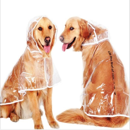 Waterproof Transparent Raincoat Clothing for Pet Dog, Size:XS(Orange)-garmade.com