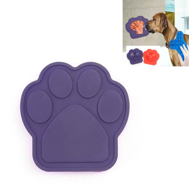 Pet Silicone Fixed Suction Cup Bowl Slow Eating Divert Attention Bath Products(Purple)-garmade.com