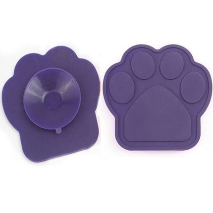 Pet Silicone Fixed Suction Cup Bowl Slow Eating Divert Attention Bath Products(Purple)-garmade.com