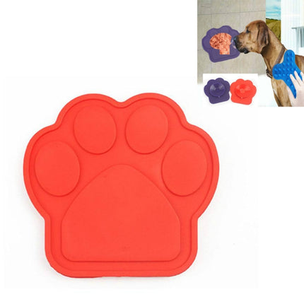Pet Silicone Fixed Suction Cup Bowl Slow Eating Divert Attention Bath Products(Red)-garmade.com