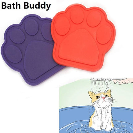 Pet Silicone Fixed Suction Cup Bowl Slow Eating Divert Attention Bath Products(Red)-garmade.com