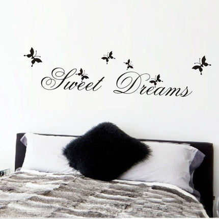 2 PCS Sweet Dreams Wall Stickers Bedroom DIY Home Decoration-garmade.com