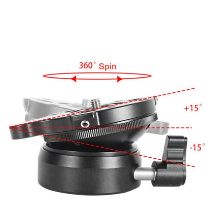 BEXIN DY-60N 1/4 inch Thread Dome Professional Tripod Leveling 360 Degree Panorama Head Base with Bubble Level & 3/8 inch Screw Adapter-garmade.com