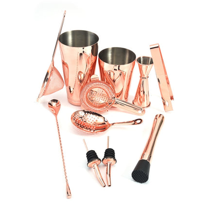 11 in 1 Cocktail Mixing Set Wine Filter Filter, Color:Rose Gold-garmade.com