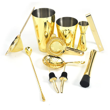 11 in 1 Cocktail Mixing Set Wine Filter Filter, Color:Gold-garmade.com