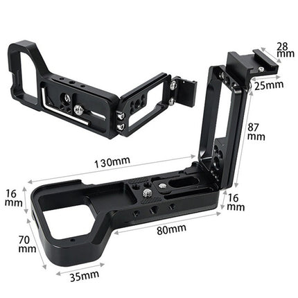 BEXIN Push-Pull Type Vertical Shoot Quick Release L Plate Bracket Base Holder with Hot Shoe for Sony ILCE-7RM4 / A7R4 / A7R IV-garmade.com