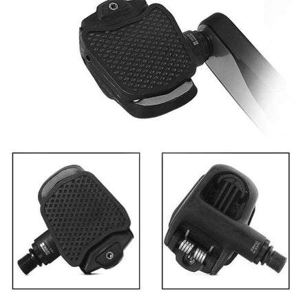 1 Pair Richy Road Bike Lock Pedal To Flat Pedal Converter Is Suitable For SPD / LOOK Road Pedal Lock, Style:SPD(Black)-garmade.com