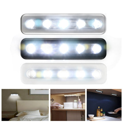 5 LEDs High Lighting Long Touch Light LED Night Light Pat Lamp(White)-garmade.com