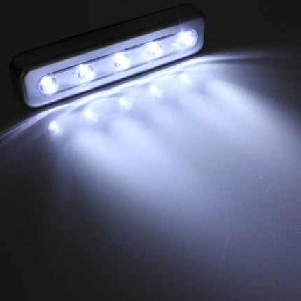5 LEDs High Lighting Long Touch Light LED Night Light Pat Lamp(White)-garmade.com