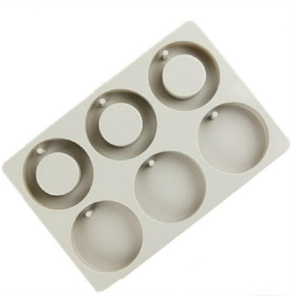 Aromatherapy Wax Handmade Soap Silicone Mold, Specification:Three Round Three Ring-garmade.com