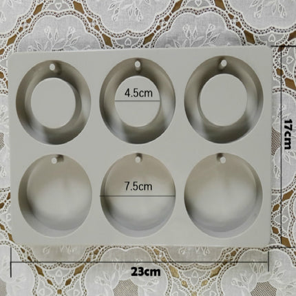 Aromatherapy Wax Handmade Soap Silicone Mold, Specification:Three Round Three Ring-garmade.com